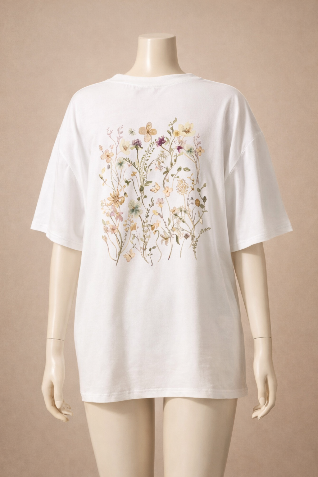 T-shirt en coton avec imprimé floral