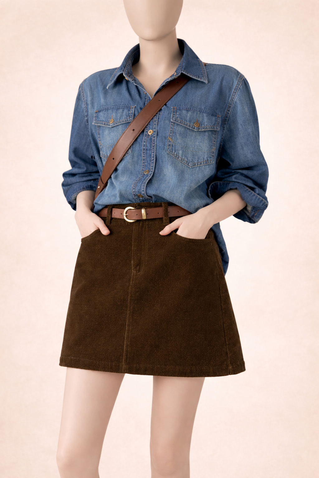 Jupe Décontractée Coupe Trapèze