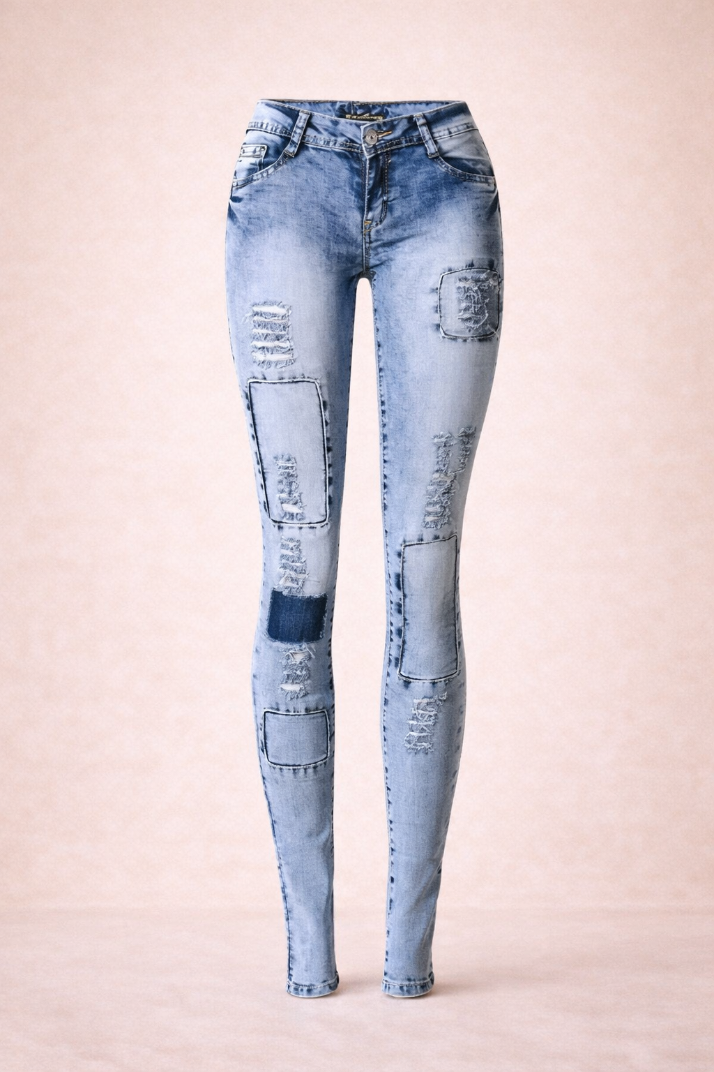 Jean taille basse bleu ciel