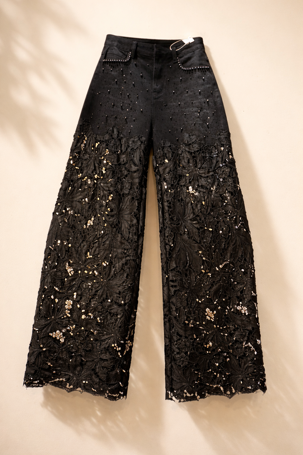 Jean européen en dentelle ajourée