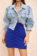 veste courte streetwear en denim