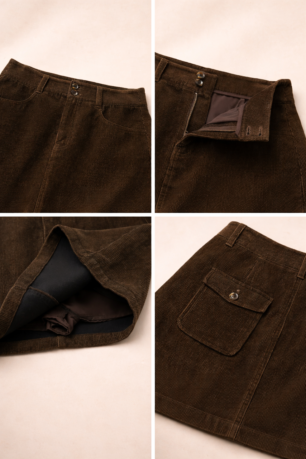 Jupe Décontractée Coupe Trapèze