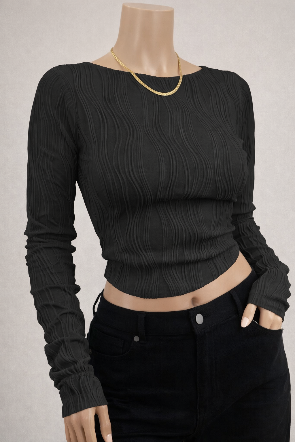 Blouse Y2K manches longues