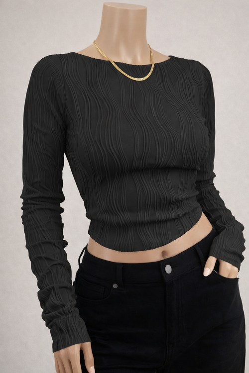 Blouse Y2K manches longues