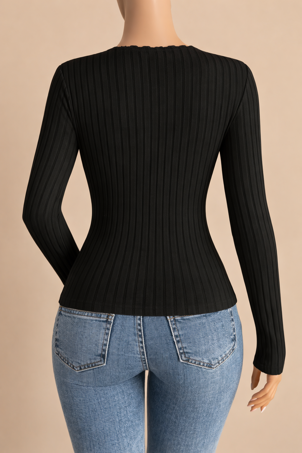 top décontracté à manches longues