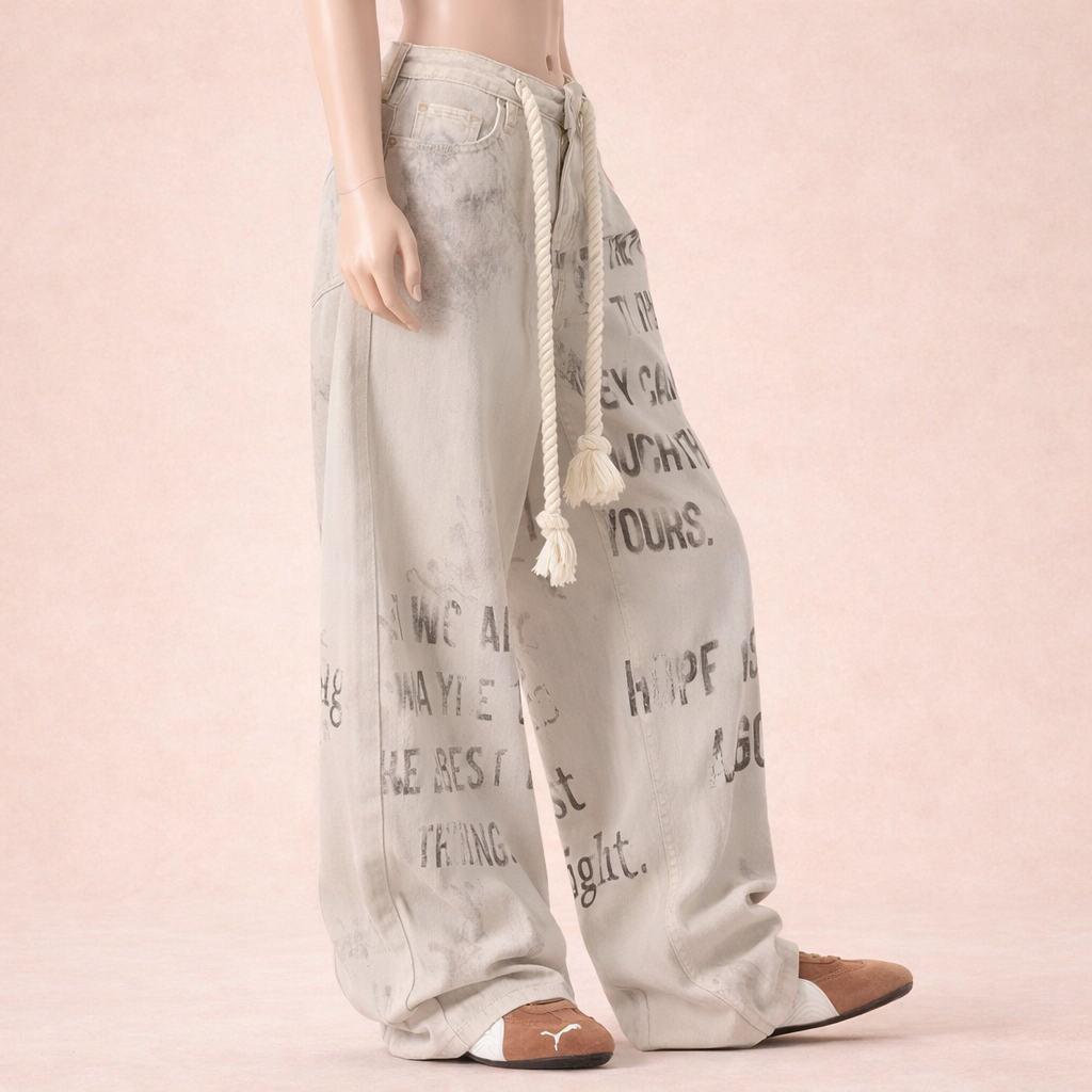 Jean abricot graffiti