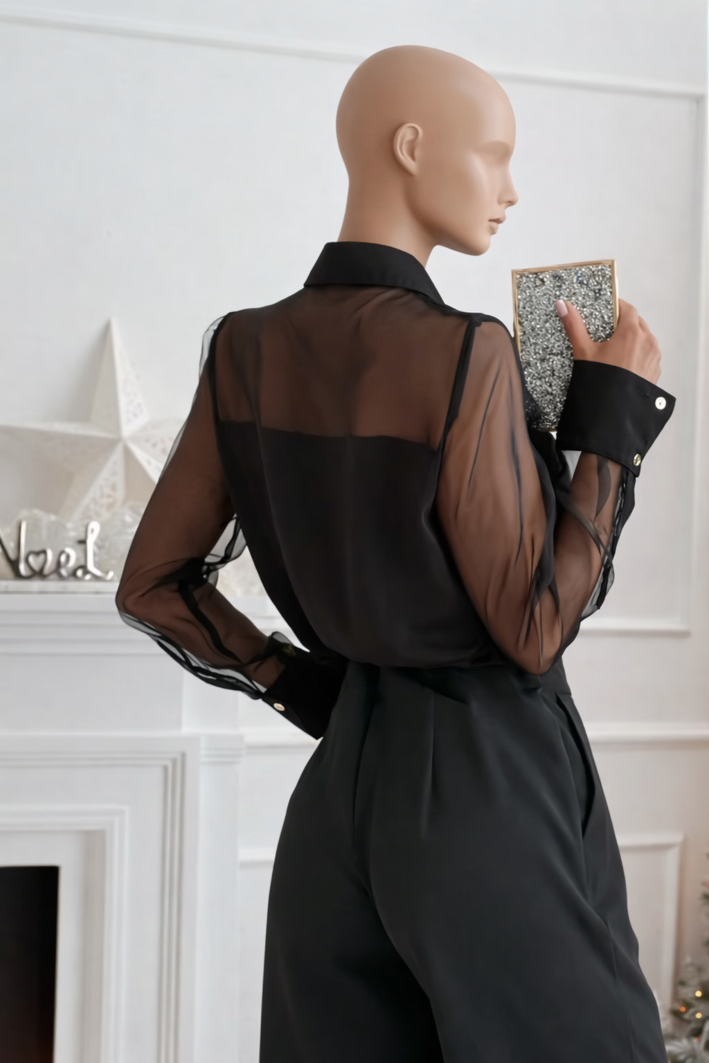 Chemisier boutonné en mousseline