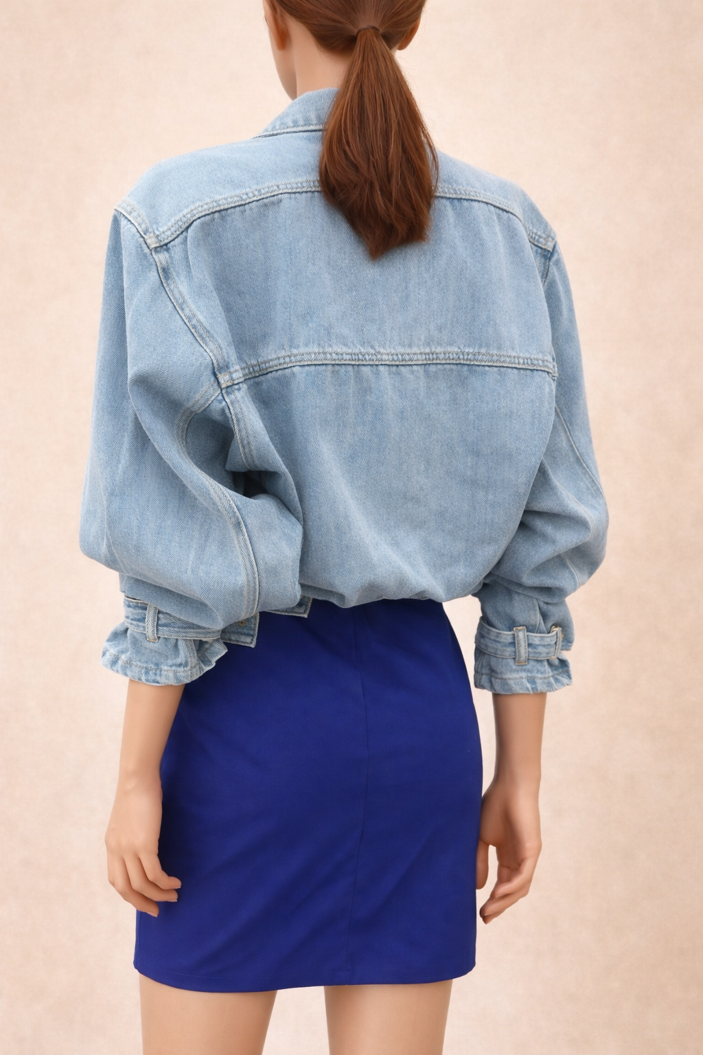 veste courte streetwear en denim