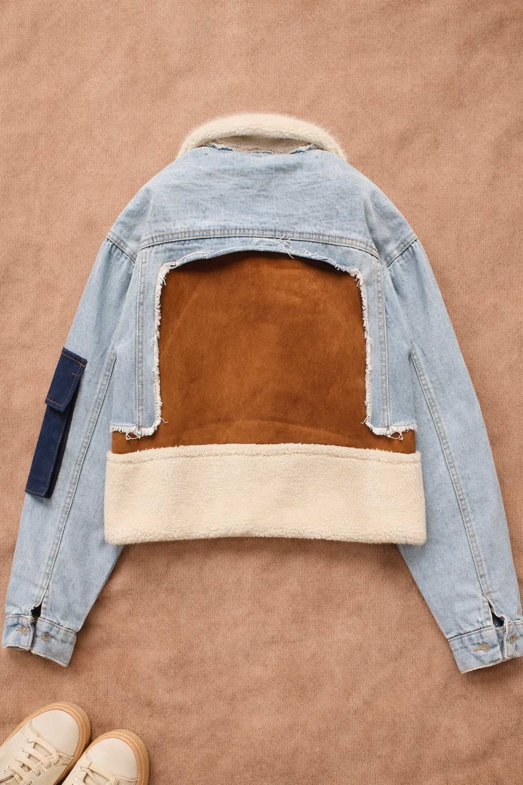 Manteau DEAT en laine patchwork