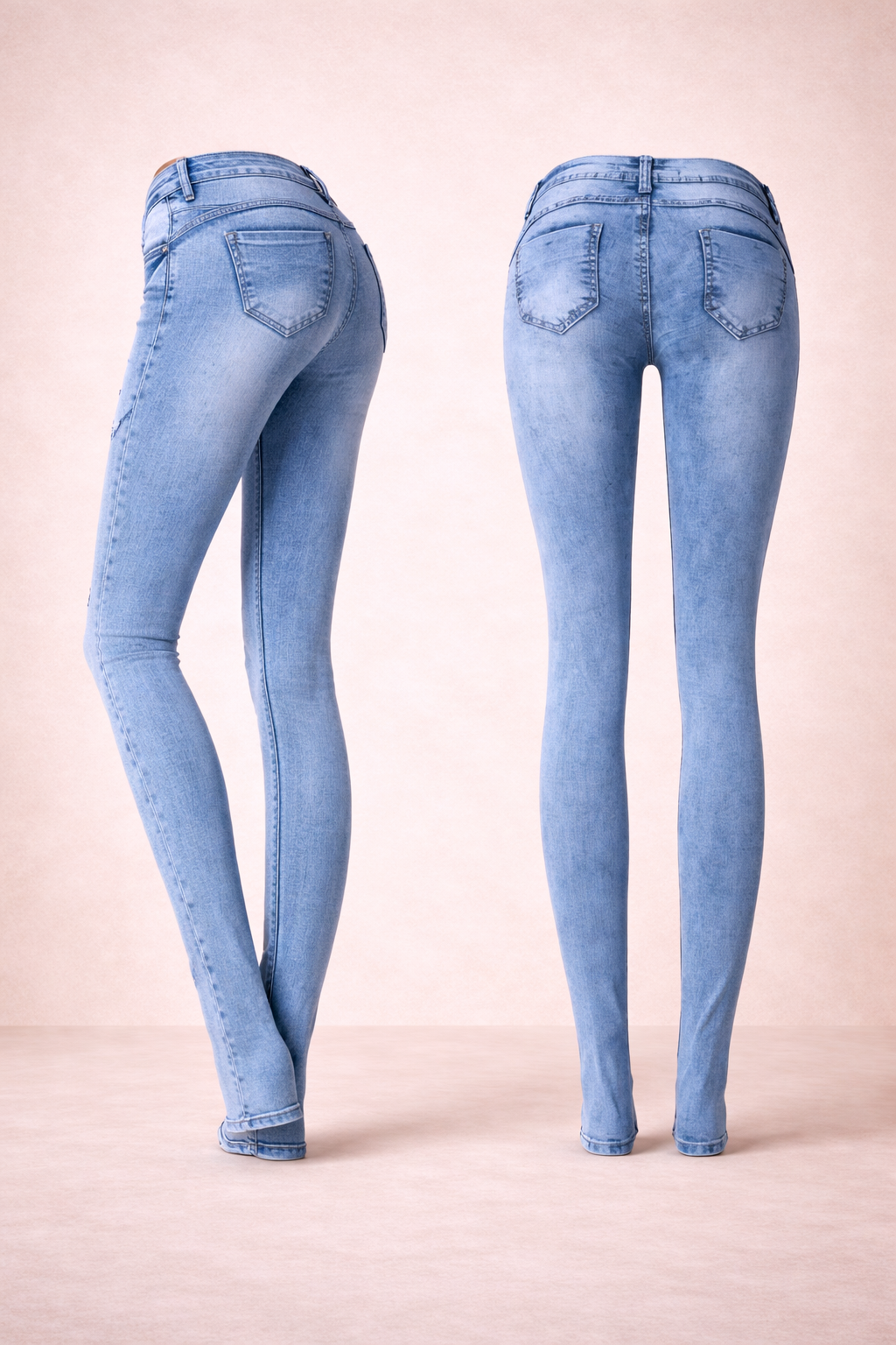 Jean taille basse bleu ciel