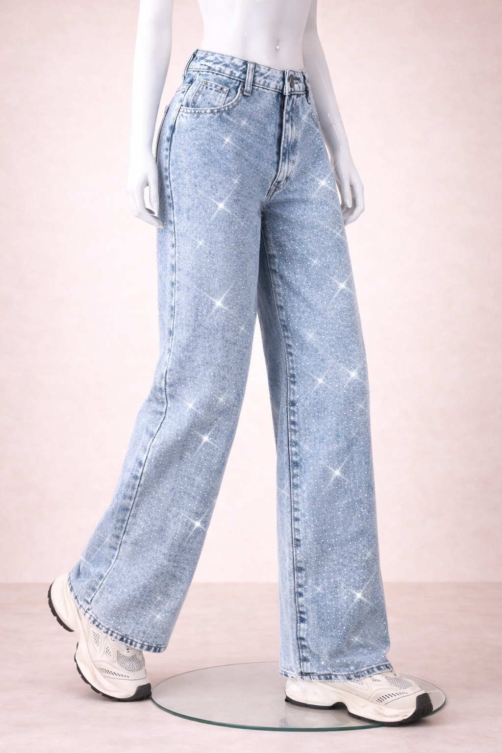 Jean large rétro style high street américain