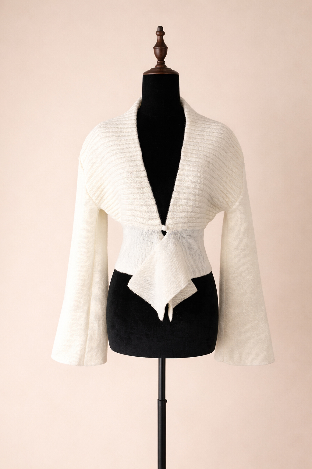 Gilet ajouré élégant col V