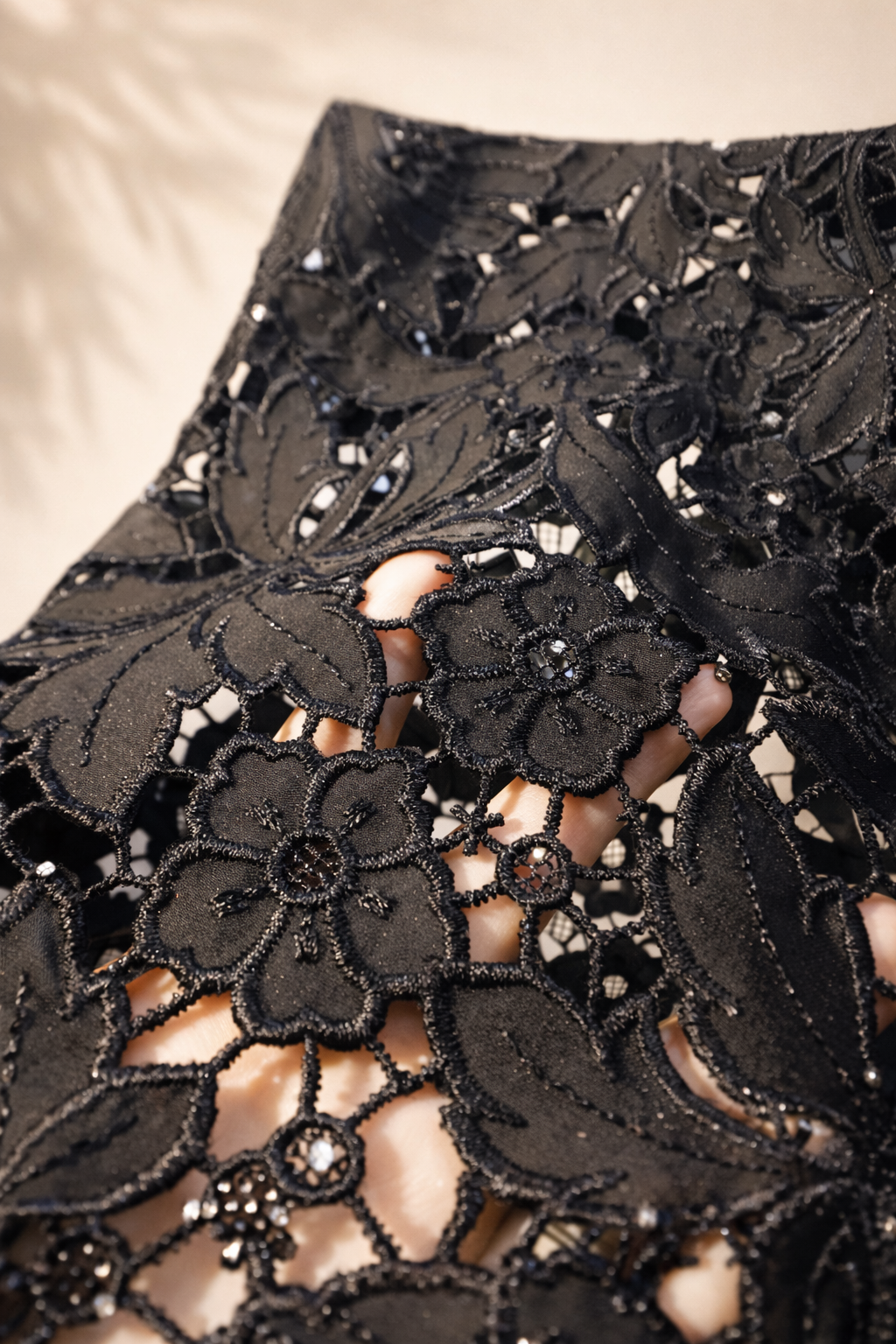 Jean européen en dentelle ajourée