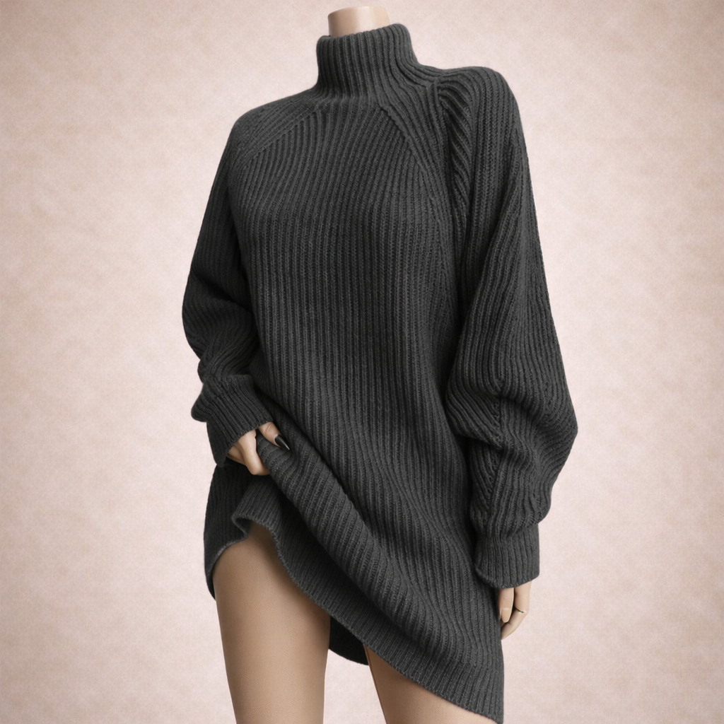 Robe pull ample en maille unie