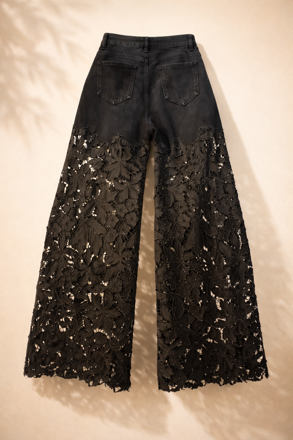 Jean européen en dentelle ajourée