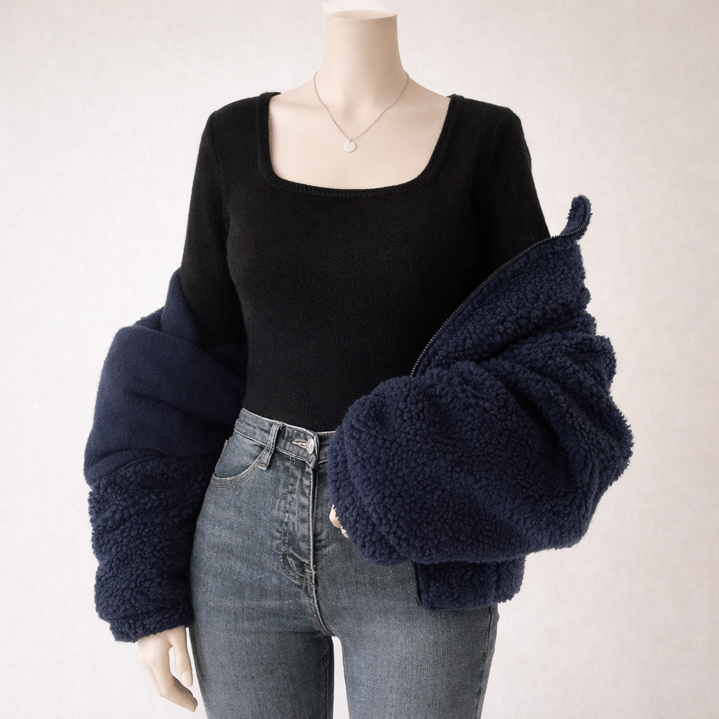 Veste sweat doublée polaire