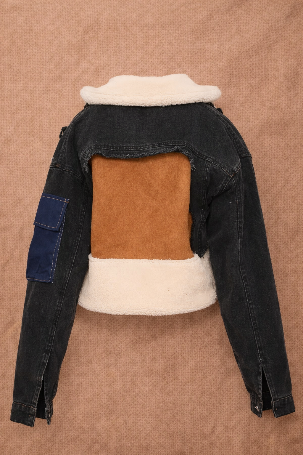 Manteau DEAT en laine patchwork