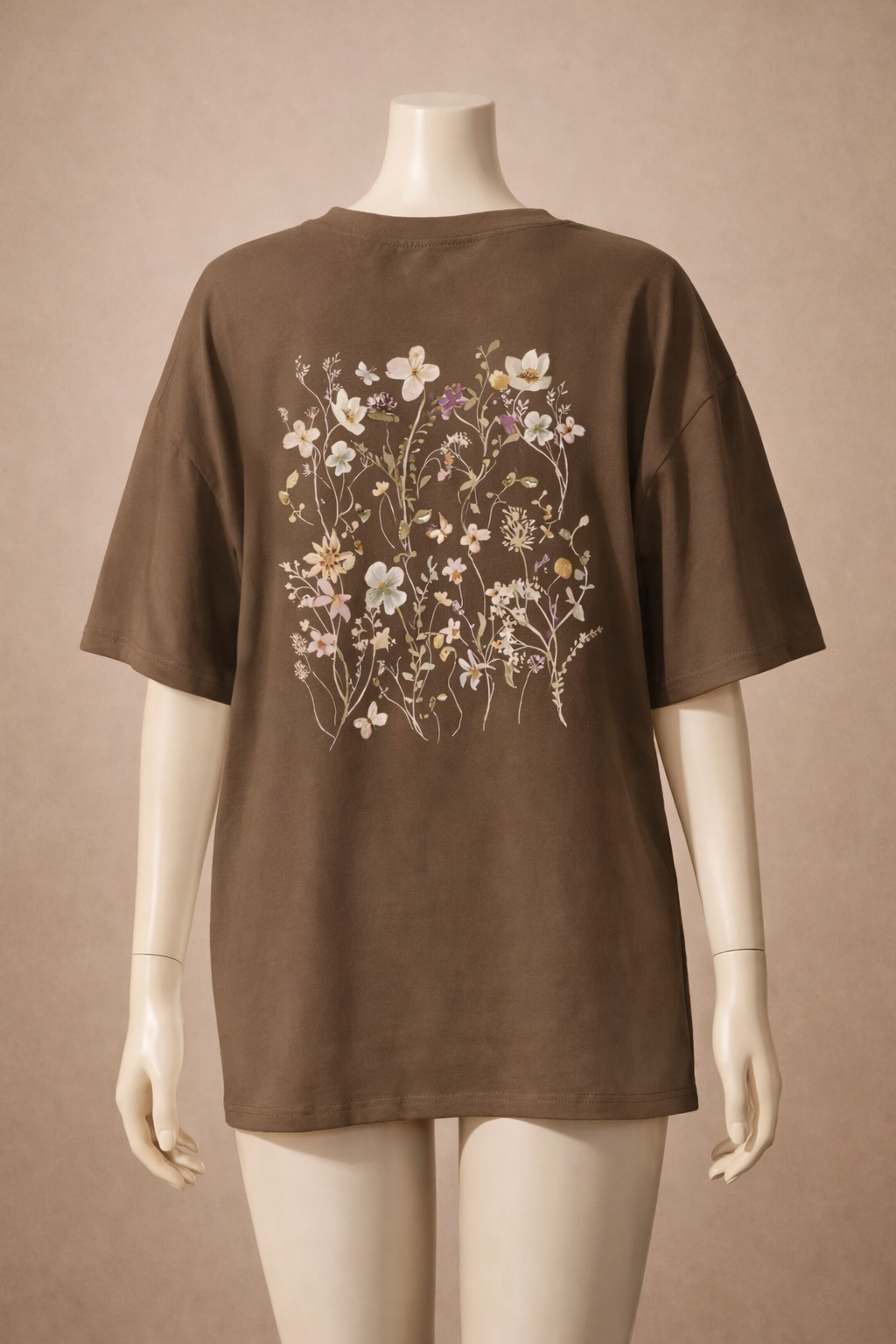 T-shirt en coton avec imprimé floral